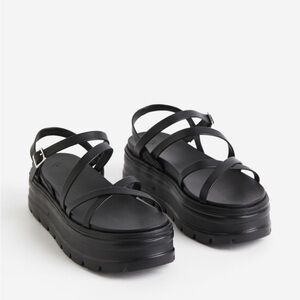 H&M Black Platform Sandals